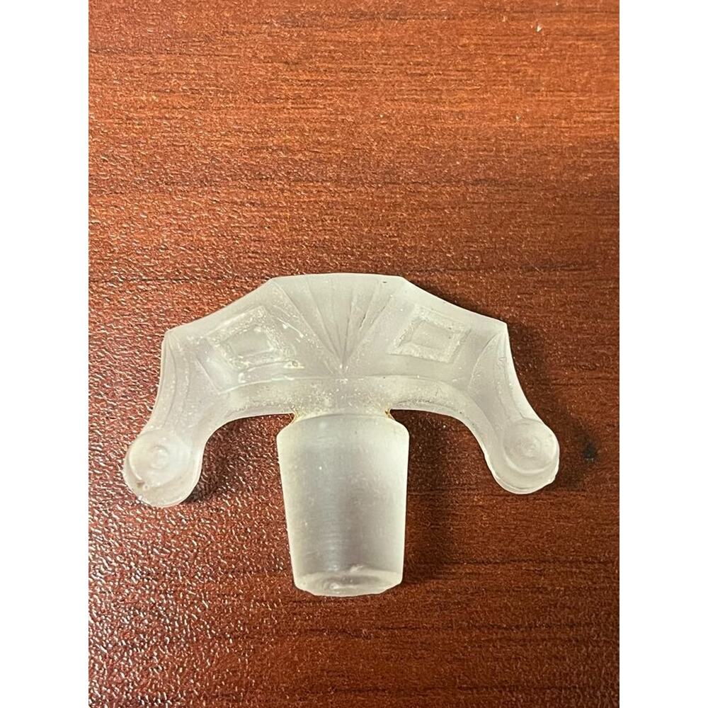 Art Deco Frosted Glass Stopper